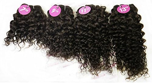 Luxury Elegance brazilain human hair water wave 4pcs a set full head 7inch 9inch 11inch 13inch darkest brown Color 2 Human Hair Extension