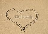 IMAGE OF Wallmonkeys Peel and Stick Wall Decals - Heart on Sand - 24