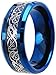 King Will 8mm Sliver Dragon Scale Tungsten Carbide Ring Purple Carbon Fibre Inlay Wedding Ring Comfort Fit 10