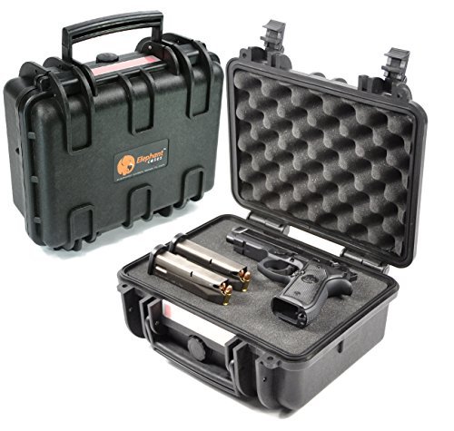 Elephant Cases Pistol Hand Gun Case Hard E150 for Full Size Beretta Ruger Smith & Wesson Sig Sauer Taurus Kimber Glock and Many More