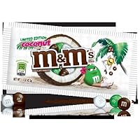 mandm's COCONUT Milk Chocolate Candies (1.5 ounces / 42.5 grams) 6 count packs Coconut MandM's