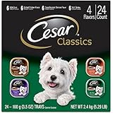 CESAR Canine Cuisine Poultry Variety Pack Dog Food Trays 3.5 Ounces (Pack of 24)