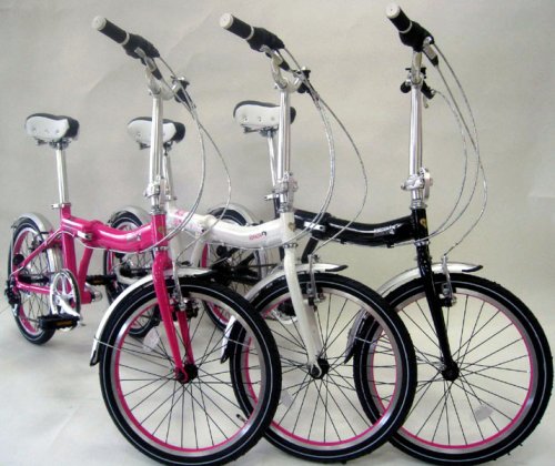 ２０インチ６段変速アルミ折りたたみ自転車（ホワイト）