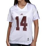 NCAA adidas Mississippi State Bulldogs Women's #14 Fashion Replica Football Jersey - White (Large)