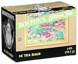Boston's Tea Green Tea, 16-Count Tea Bags (Pack of 6)