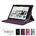 GMYLE(R) Purple 360 Degree Rotating PU leather Folio Stand Case Cover for Nook HD+ Plus 9 inches Barnes & Noble e-book Reader Tablet (Multi Angle- Vertical/Horizontal and Wake up Sleep Function)