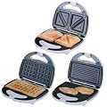 Waffeleisen Sandwichtoaster Sandwichmaker Kontaktgrill 3in1 Multigrill