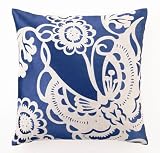 Trina Turk Embroidered Butterfly Pillow, Blue, 20