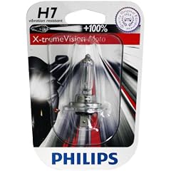 Philips 12972XVBW X-treme Vision Moto H7 Motorrad-Scheinwerferlampe, 1-er Blister