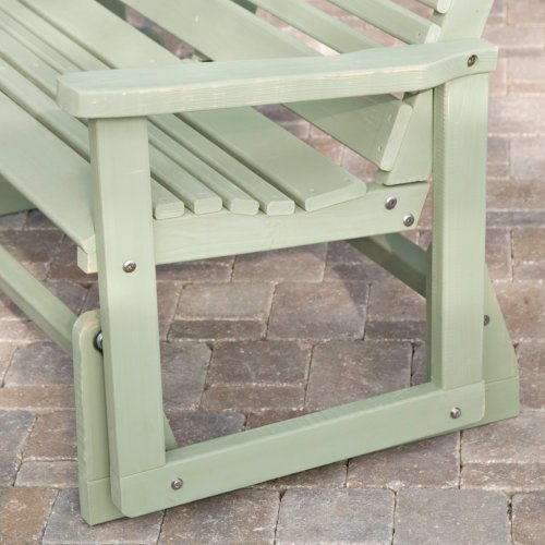 Great American Woodies Cottage Classic 4ft Classic Glider Color - Sage Green