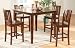 Counter Height Dining Tables | High Dining Tables - 5pcs Counter Height Dining Table and Chairs Set- Cherry