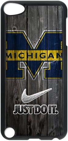 Custom NCAA Michigan Wolverines logo black plastic Case for IPod Touch 5th at luckeverything store