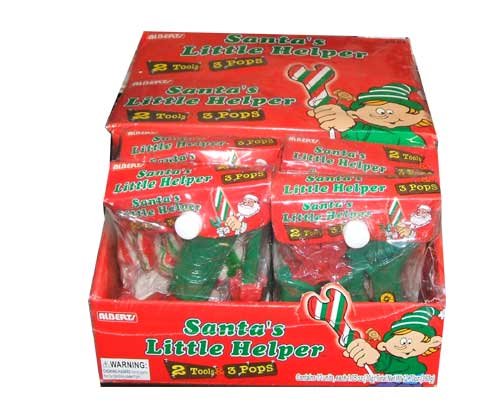 Santas Little Helper Christmas Holiday Candy Tools and Lollipops 12 Stocking Stuffers by Alberts