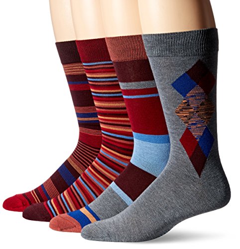 Van Heusen Men's 4 Pack Fashion Dress Sock