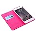 Nouske iPhone 6 Plus/ 6s Plus 5.5 inch Flip Folio Wallet Stand up Credit Card Holder Leather Case Cover Holster/Magnetic Closure/TPU bumper/360 Full Body Protection, Hot Pink