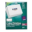 Laser Labels For Color Printing, 1-1/4 X 2-3/8, White, 450/Pack