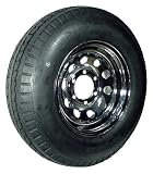 15" x 6" Chrome Modular Trailer Wheel with radial ST22575R15D Tire Mounted (6-5.5" bolt circle)