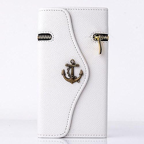 iPhone 4S Case, JCmax Stylish Premium Flip PU Leather Wallet Case [Zipper Style] Built In Card Slots and Cash Compartment [Resistant Scratch] For Apple iPhone 4S