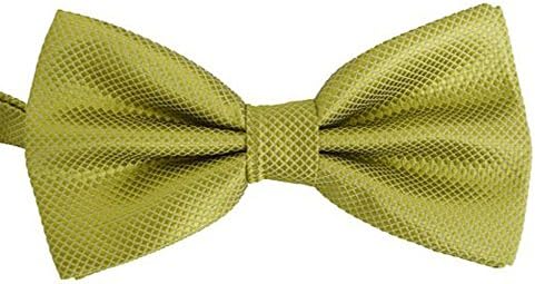 PurFits Mens Bow Ties Mixed Solid Assorted Colors Lattice Pattern Pre-Tied Adjustable Neck Tie Bowties (Green)