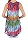 Sakkas Ombre Floral Tie Dye Flared Hem Sleeveless Tunic Blouse