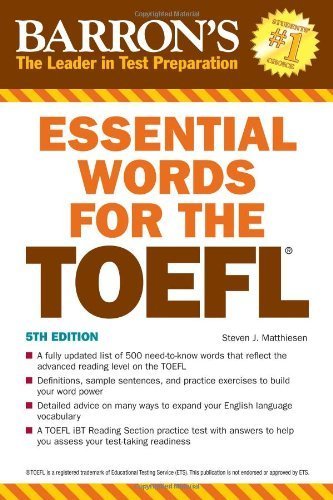 essential words for the toefl by matthiesen steven j 5th fifth edition paperback2011