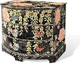 Punch Studio Asian Peony 3-drawer Half Moon Jewelry Chest