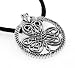 Claddagh Celtic Knot Heart Irish Shamrock or 3-Leaf Clover Sterling Silver Pendant Necklace