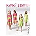 Kwik Sew K3944 Girls Dresses Sewing Pattern, Size XXS-XS-S-M-L