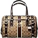 AUTHENTIC COACH HERITAGE SIGNATURE XL ZIP SATCHEL 12530 (Khaki/Mahogany)