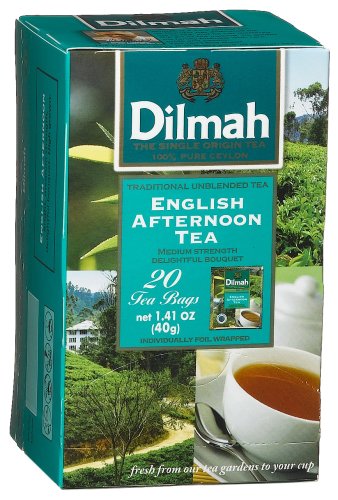 Dilmah English Afternoon Tea, Traditional Unblended Tea, 20-Count Individually Foil... by Dilmah