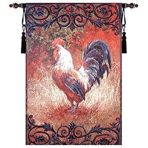 Iron Gate Rooster Wall Tapestry - 46"W x 70"H - Frontgate