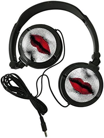 Greg Trek Custom Unique Personality Fornasetti Mouth Red Lips Headset Foldable for SmartPhones Computers Men Kids Girls