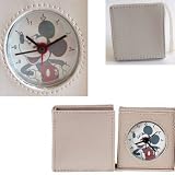 DISNEY MICKEY MOUSE LEATHER TRAVEL ALARM CLOCK