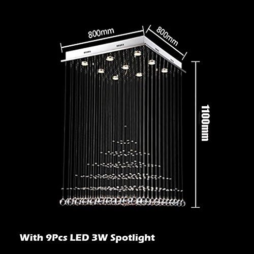 Sqare Crystal Pendant Light Ceiling Lamp Fixtures with 80cm *80cm *110cm Ce FCC Rohs