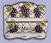 GRAPE Ceramic MAIL Holder & KEY Hooks *NEW!*