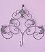 Elegant Seasonal Scrollwork Holiday Metal Wreath Holder Hanger Hook Wall Door Hanging Decor