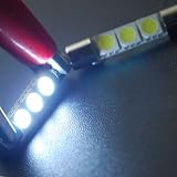 Ultra Bright 6000K 3-SMD 6641 Fuse LED Visor Vanity Mirror Lights For Acura RL TL TSX ZDX MDX RDX RSX Integra Legend Infinity FX35 FX37 G25 G37