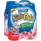 Pediasure Nutripals Strawberry Drink, 8-Ounce Bottle, 4 Count (Pack of 6)