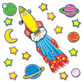 New-Carson-Dellosa Publishing 110142 - Rocket 3-D Bulletin Board Set - CDP110142