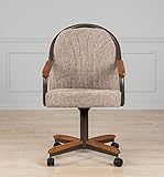 Casual Dining Cushion Swivel and Tilt Rolling Caster Chair