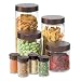 Oggi 8pc Canister and Spice Jar Set with Bronze Lids