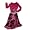Monkey Wear - Girls 3 Piece Long Sleeve Skirt Set, Dark Rose (Size 7)