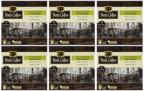Peet's Coffee DECAF House Blend Single Cup Capsule (96 Count), 0.46oz(13.2g) each