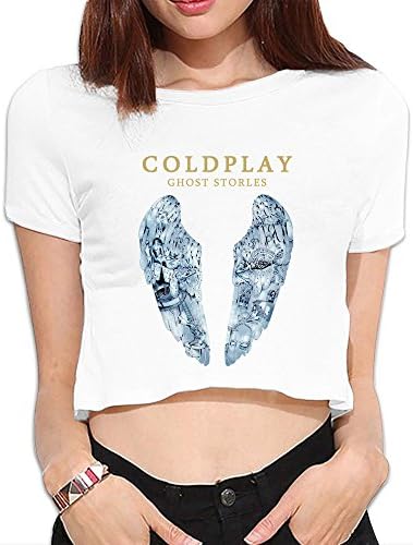 ENHEN Coldplay Rock Band Short Sleeve Crop Top Shirt For Women