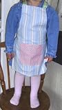 Childs Stripes Kitchen Apron in blue and pink