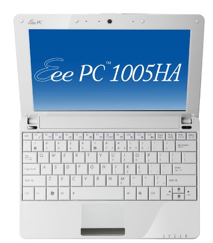 ASUS EeePC 1005HAシリーズ 10inchワイドTFTカラー液晶 ホワイト EEEPC1005HA-WHI156