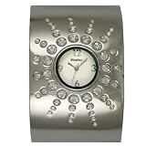 Henley Glamour Midnight Ladies Explosion Silver Tone Bangle In A Fancy Presentation Box