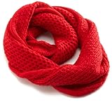 IMAGE OF Collection XIIX Women's Solid Basketweave Loop Scarf, Lovestruck Red, X-Large