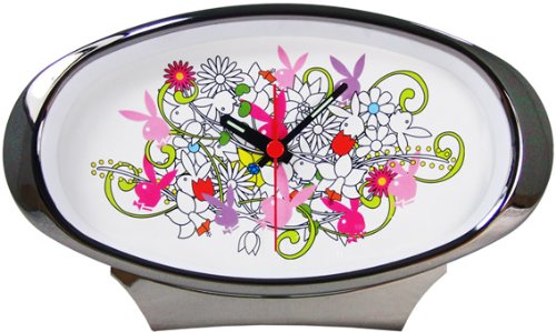 Playboy Wecker UHR SKETCH DESK CLOCK Retro Weiß Playboy