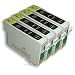MoreInks T0711 x 4 Black Multipack Compatible Ink Cartridges for Epson Stylus D120 D78 D92 DX400 DX4000 DX4050 DX4400 DX4450 DX5000 DX5050 DX6000 DX6050 DX7000 DX7400 DX7450 DX8400 DX8450 DX9400F S20 SX100 SX105 SX200 SX205 SX400 SX405 SX600FW BX300f S21 SX110 SX115 SX410 SX415 SX515W SX210 SX215 - T0711/TO711